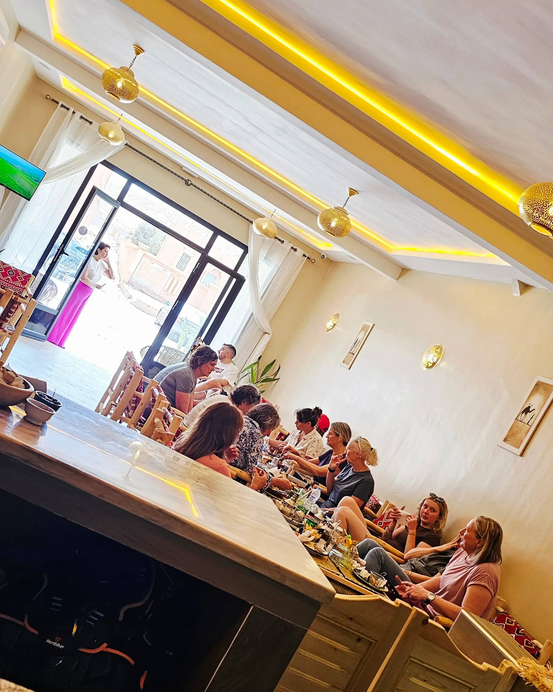 Dining at Sunset Restaurant